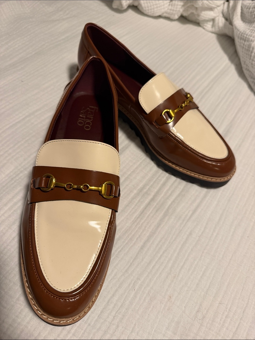 NWT Franco Sarto Leather Bit Loafers
